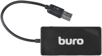 USB-разветвитель Buro 2.0 BU-HUB4-U2.0-Slim 4порт. черный