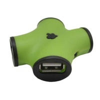 USB-концентратор CBR CH-100 Green, 4 порта, USB 2.0