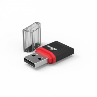 Кардридер Ritmix CR-2010 Black внешний подключение через USB 2.0, поддержка microSD