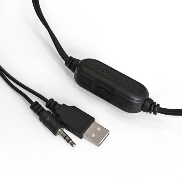 EX289685RUS Акустическая система 2.0 Accord 200 (питание USB, 2х3Вт (6Вт RMS), 60-20000Гц,цвет черный, синяя подсветка)