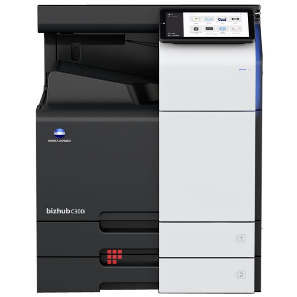 МФУ Konica Minolta bizhub C300i (принтер/сканер/копир), лазерная цветная печать, A3, двусторонняя печать, планшетный/протяжный сканер, ЖК панель, AirPrint