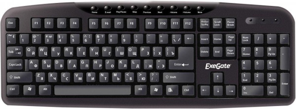 EX263905RUS Клавиатура LY-331, <USB, шнур 1,5м, черная, 104кл, Enter большой>, Color box