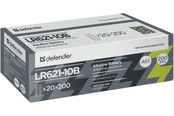 Батарейка Defender LR621-10B AG1, в блистере 10 шт