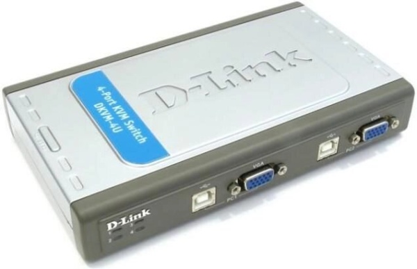 DKVM-4U/C2A 4-портовый KVM-переключатель с портами VGA и USB