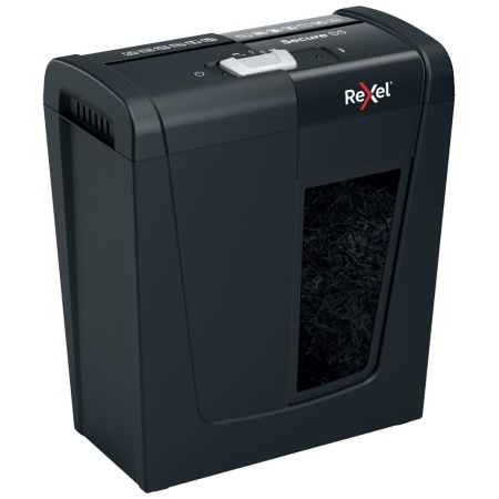 Шредер Rexel Secure S5 EU черный (секр.Р-2) ленты 5лист. 10лтр. скрепки скобы