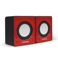 EX289920RUS Акустическая система 2.0 Disco 140 Red (питание USB, 2х3Вт (6Вт RMS), 100-20000Гц, красный)