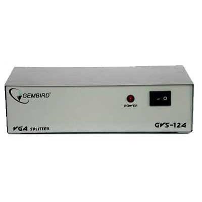 Разветвитель VGA GVS124, HD15F/4x15F, 1 компьютер - 4