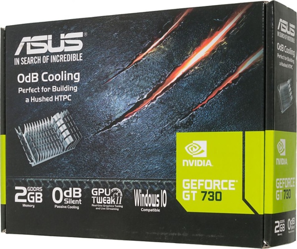 PCI-E GT730-2GD3-BRK-EVO NVIDIA GeForce GT 730 2048Mb 64 DDR3 902/1800 DVIx1 HDMIx1 CRTx1 HDCP Ret