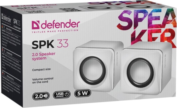 SPK 33 белый, 5 Вт, питание от USB [65631]