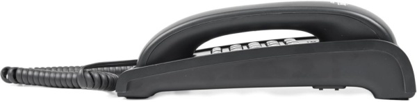 RT-007 black проводной телефон {повторный набор номера, настенная установка, регулятор громкости звонка}
