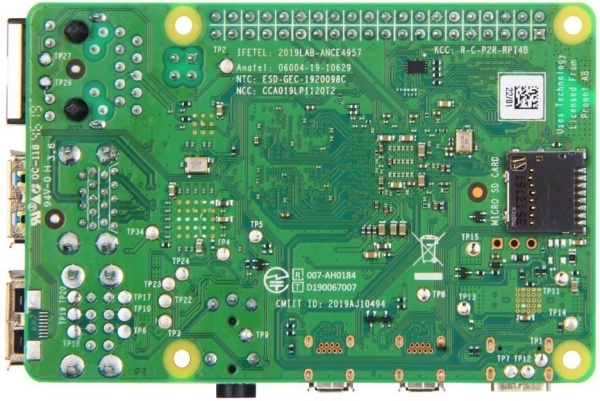 Одноплатный компьютер Raspberry Pi 4 Model B (RA545) Broadcom BCM2711, 1500 МГц, 4 Гб, 1000 Мбит/с, Wi-Fi, Bluetooth