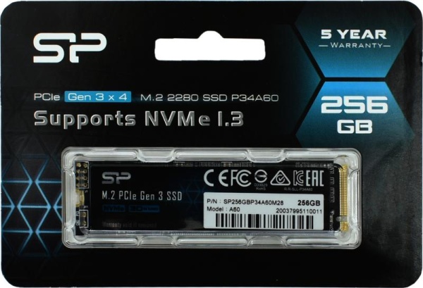 Накопитель PCI-E x4 256Gb SP256GBP34A60M28 M-Series M.2 2280